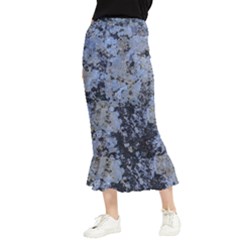 Marble Texture Top View Maxi Fishtail Chiffon Skirt