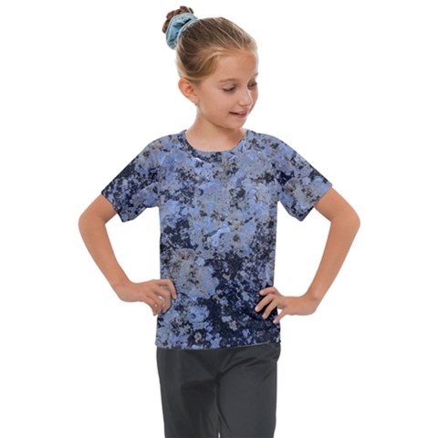 Marble Texture Top View Kids  Mesh Piece Tee by dflcprintsclothing