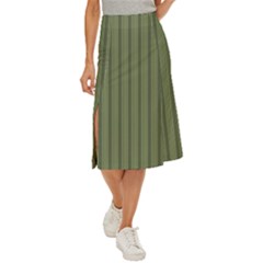 Green Garden Fence Midi Panel Skirt