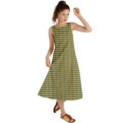 Retro Mod Mad Plaid Summer Maxi Dress by themeaniestore