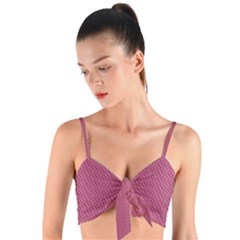 Far Out Fuchsia Woven Tie Front Bralet by themeaniestore