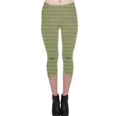 Groovy Green Noise Capri Leggings  by themeaniestore