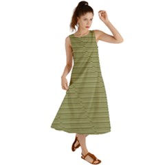 Groovy Green Noise Summer Maxi Dress by themeaniestore