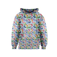 Beautiful Bright Butterflies Are Flying Kids  Pullover Hoodie by SychEva