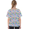 Beautiful Bright Butterflies Are Flying V-Neck Dolman Drape Top View2