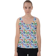 Beautiful Bright Butterflies Are Flying Velvet Tank Top by SychEva