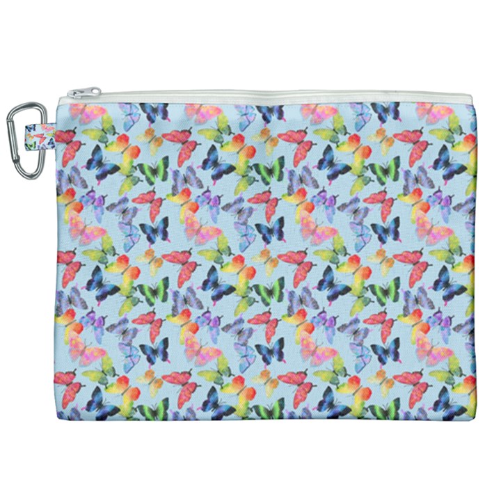 Beautiful Bright Butterflies Are Flying Canvas Cosmetic Bag (XXL)