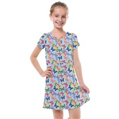 Beautiful Bright Butterflies Are Flying Kids  Cross Web Dress by SychEva