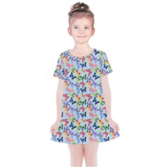 Beautiful Bright Butterflies Are Flying Kids  Simple Cotton Dress by SychEva