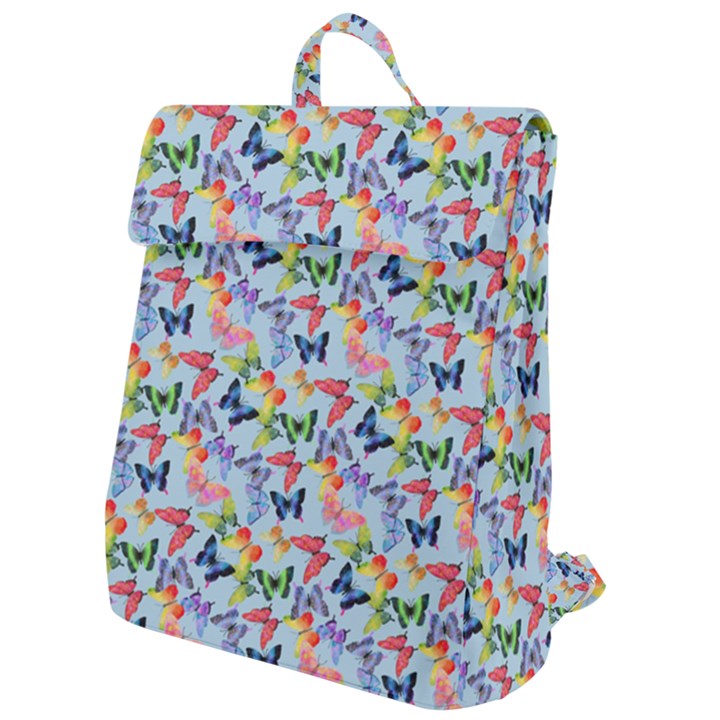 Beautiful Bright Butterflies Are Flying Flap Top Backpack