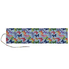 Beautiful Bright Butterflies Are Flying Roll Up Canvas Pencil Holder (l) by SychEva