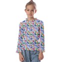 Beautiful Bright Butterflies Are Flying Kids  Frill Detail Tee View1