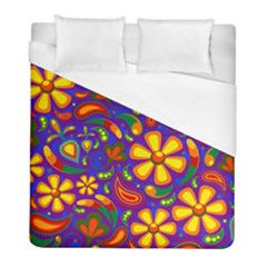 Gay Pride Rainbow Floral Paisley Duvet Cover (full/ Double Size) by VernenInk