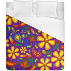 Gay Pride Rainbow Floral Paisley Duvet Cover (california King Size) by VernenInk