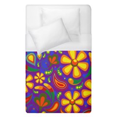 Gay Pride Rainbow Floral Paisley Duvet Cover (single Size) by VernenInk