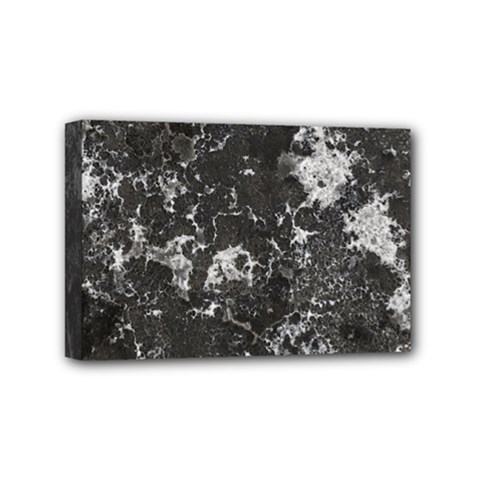 Dark Marble Camouflage Texture Print Mini Canvas 6  X 4  (stretched)