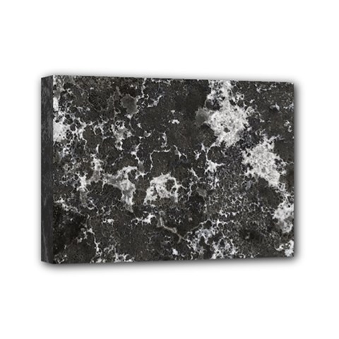 Dark Marble Camouflage Texture Print Mini Canvas 7  X 5  (stretched) by dflcprintsclothing