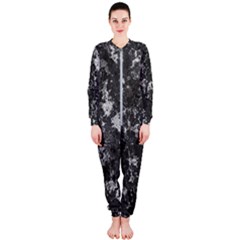 Dark Marble Camouflage Texture Print Onepiece Jumpsuit (ladies)  by dflcprintsclothing