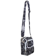 Dark Marble Camouflage Texture Print Shoulder Strap Belt Bag by dflcprintsclothing