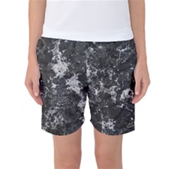 Dark Marble Camouflage Texture Print Women s Basketball Shorts by dflcprintsclothing