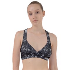 Dark Marble Camouflage Texture Print Sweetheart Sports Bra by dflcprintsclothing