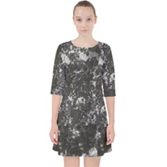 Dark Marble Camouflage Texture Print Pocket Dress by dflcprintsclothing