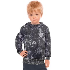 Dark Marble Camouflage Texture Print Kids  Hooded Pullover by dflcprintsclothing