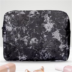 Dark Marble Camouflage Texture Print Make Up Pouch (large) by dflcprintsclothing