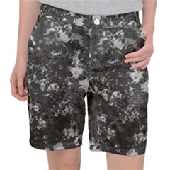 Dark Marble Camouflage Texture Print Pocket Shorts by dflcprintsclothing