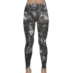 Dark Marble Camouflage Texture Print Lightweight Velour Classic Yoga Leggings by dflcprintsclothing