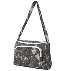 Dark Marble Camouflage Texture Print Front Pocket Crossbody Bag by dflcprintsclothing