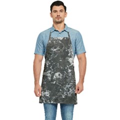 Dark Marble Camouflage Texture Print Kitchen Apron