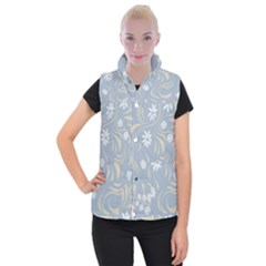 Folk Flowers Pattern Floral Surface Design Seamless Pattern Women s Button Up Vest by Eskimos