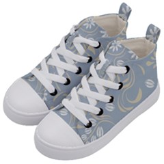 Folk Flowers Pattern Floral Surface Design Seamless Pattern Kids  Mid-top Canvas Sneakers by Eskimos