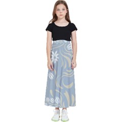 Folk Flowers Pattern Floral Surface Design Seamless Pattern Kids  Flared Maxi Skirt by Eskimos