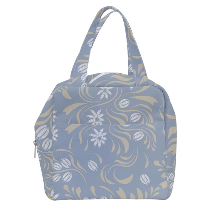 Folk flowers pattern Floral surface design Seamless pattern Boxy Hand Bag