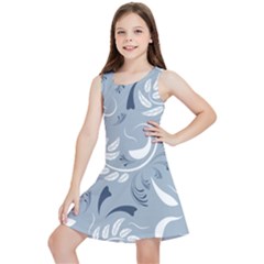 Folk Flowers Pattern Floral Surface Design Seamless Pattern Kids  Lightweight Sleeveless Dress