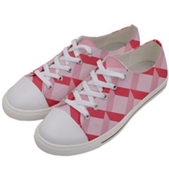 Coral Crisscross Women s Low Top Canvas Sneakers by p099