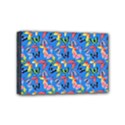 Multicolored Butterflies Fly On A Blue Background Mini Canvas 6  x 4  (Stretched) View1