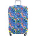 Multicolored Butterflies Fly On A Blue Background Luggage Cover (Large) View1