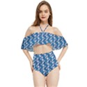 Electric Blue Halter Flowy Bikini Set  View1