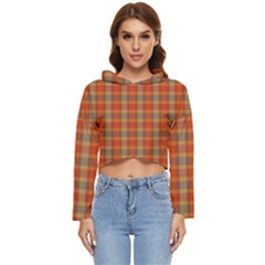 Retro Mod Mad Plaid Women s Lightweight Cropped Hoodie by themeaniestore