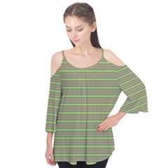 Green Scene Flutter Sleeve Tee 