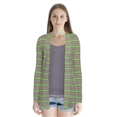 Green Scene Drape Collar Cardigan