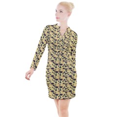 Floral Button Long Sleeve Dress by Sparkle