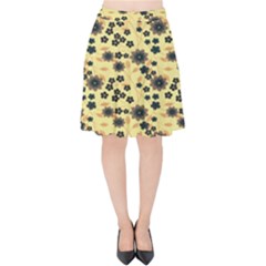 Floral Velvet High Waist Skirt by Sparkle