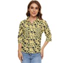 Floral Women s Quarter Sleeve Pocket Shirt View1