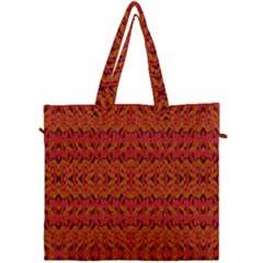 Red Pattern Canvas Travel Bag by Sparkle