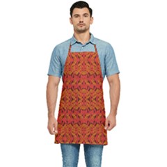 Red Pattern Kitchen Apron by Sparkle