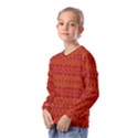 Red Pattern Kids  Long Sleeve Tee with Frill  View2